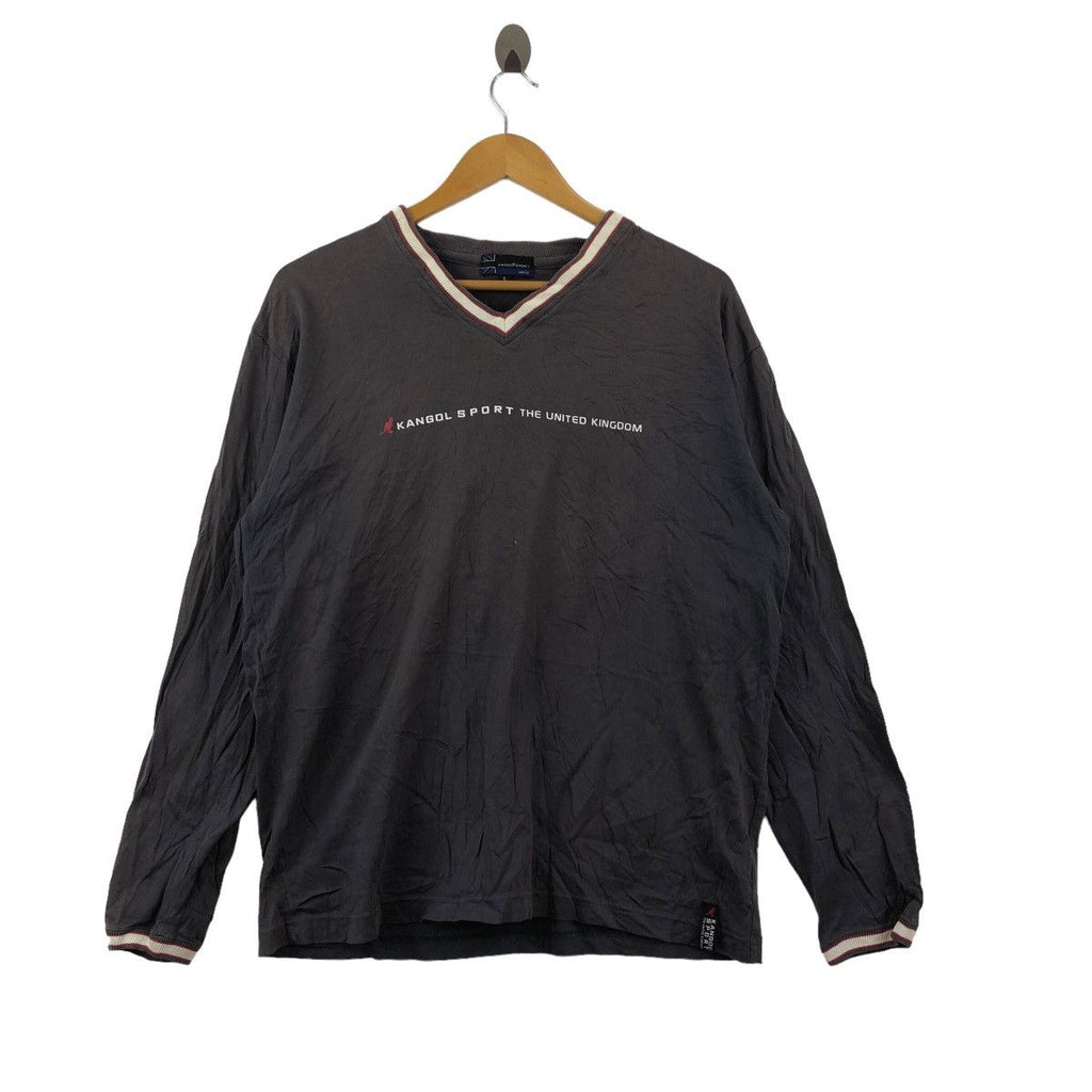 Vintage KANGOL SPORT UNITED KINGDOM V Neck Sweatshirt Long Sleeve Shirt