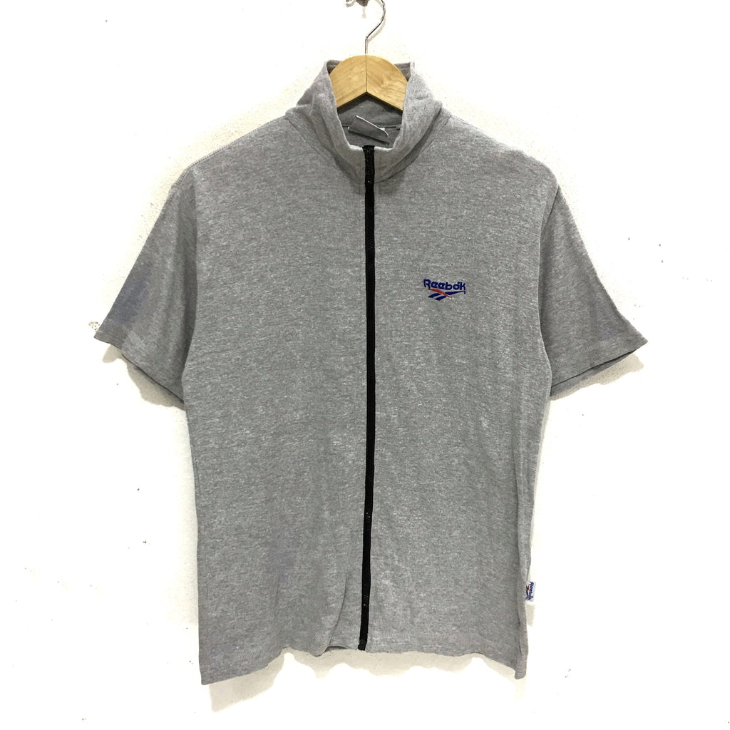Vintage REEBOK Sportswear Embroidered Logo Sweater Full Zipper Shirt