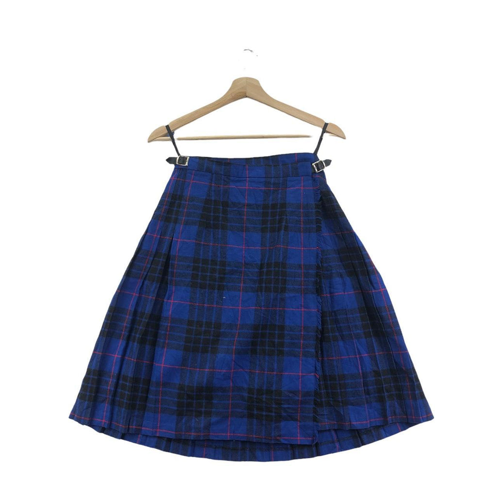 Vtg 90’ HARRIS PARIS ONEIL New Wool Midi Skirt Made In Ireland Nova Checks