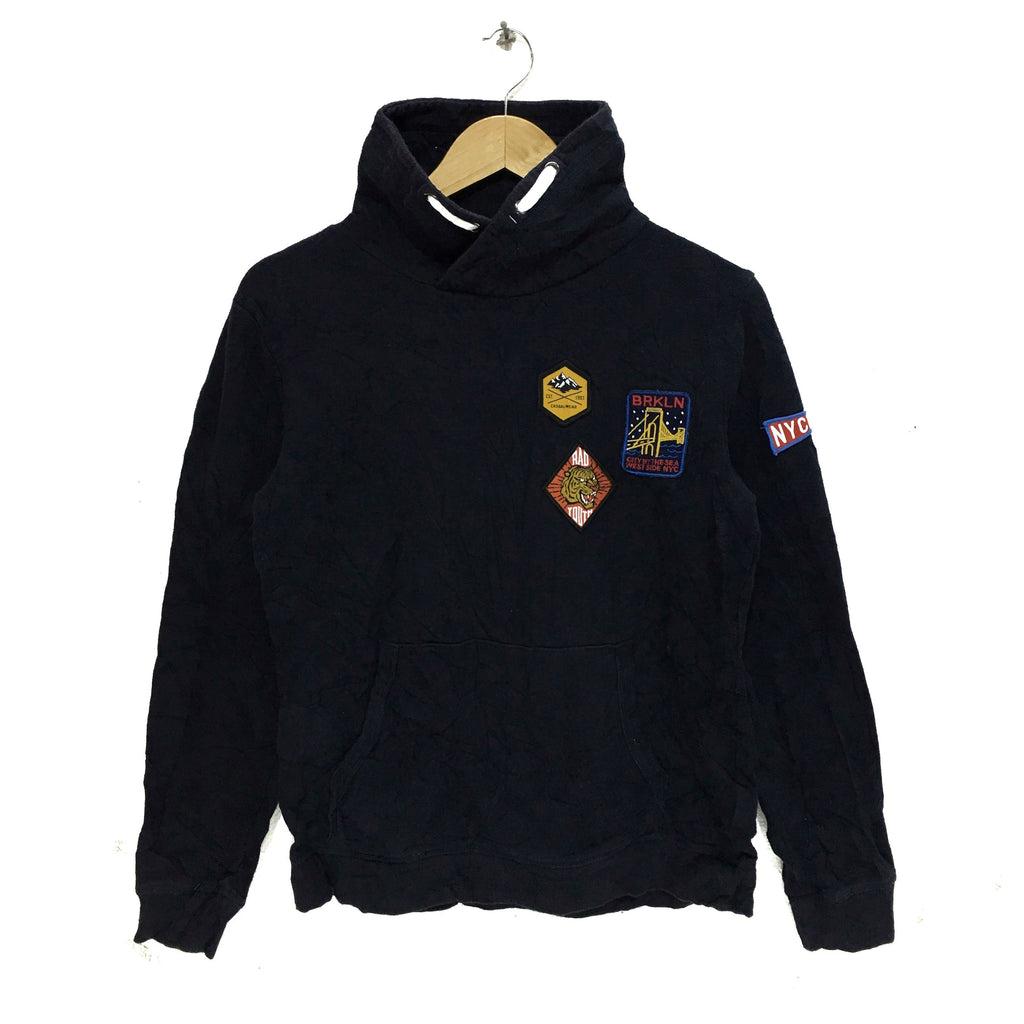 H&M BROOKLYN NEW YORK West Side Pullover Sweater Sweatshirt Patches BRKLN NYC Pullover Jumper