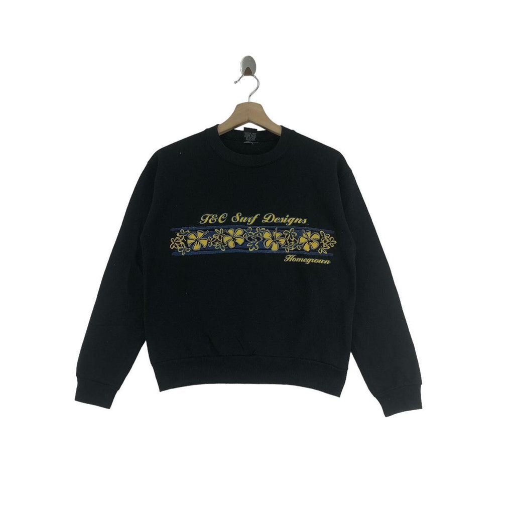 Vintage 90’ T&amp;C Town Country Surf Floral Homegrown Sweatshirt Pullover Jumper Sweater