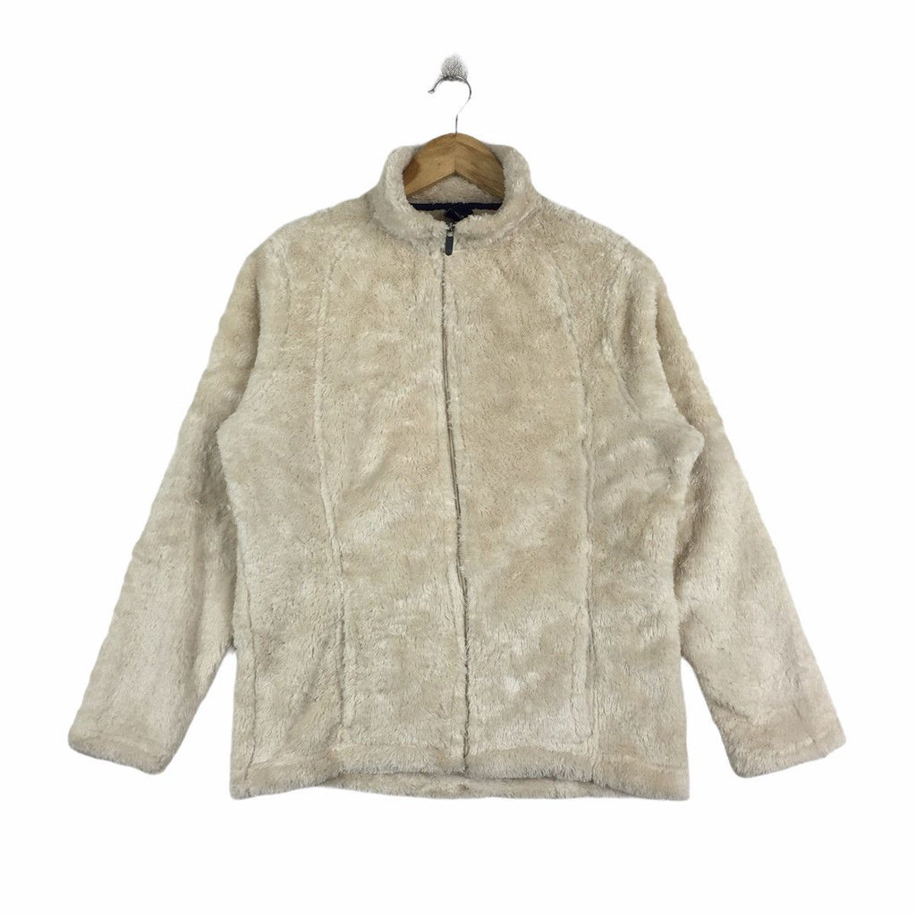 LANDS' END Sherpa Deep Pile Fleece Windbreaker Jacket Outdoor Parka