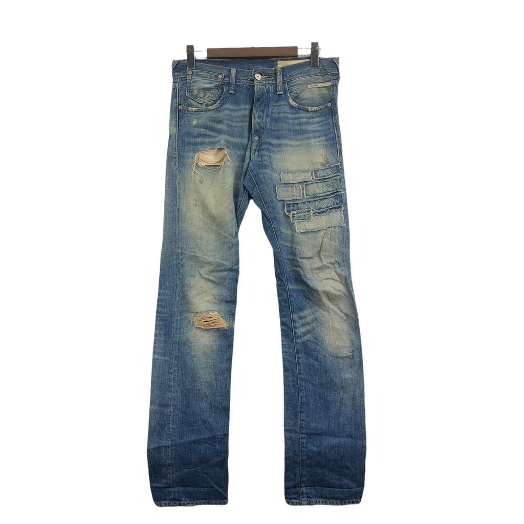 Vtg 90’ EDWIN INTERNATIONAL BASIC Patchwork Distress Jeans Denim