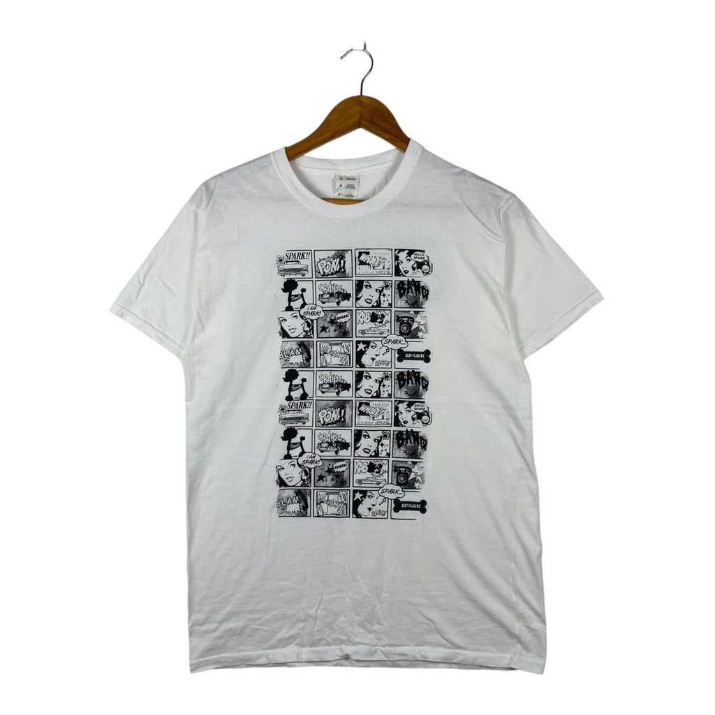 SPARK SKATEBOARD ROY LICHTENSTEIN Comic Strip Tee Shirt Top Pow Pop Art