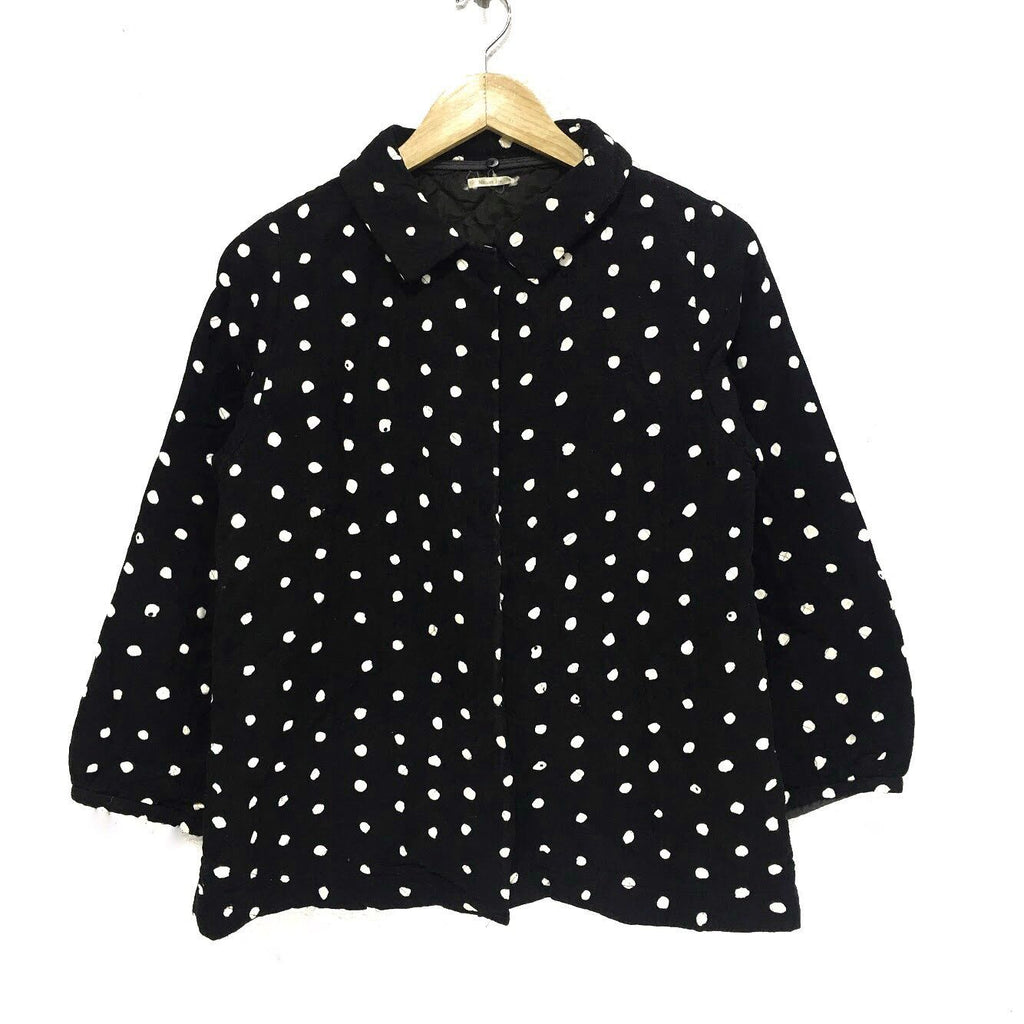 Vintage NAOMI ITO Japanese Designer Polka Dot Jacket Light Puffer Coat Japan Harajuku