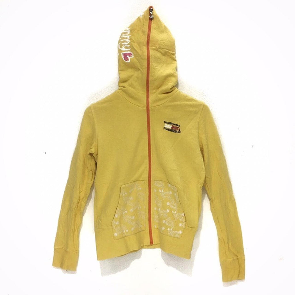 Vintage TOMMY HILFIGER GIRL Yellow Hoodie Sweatshirt Jumper Sweater Sailing Gear Brand : TOMMY HILFIGER Sleeve Length: Long Sleeve