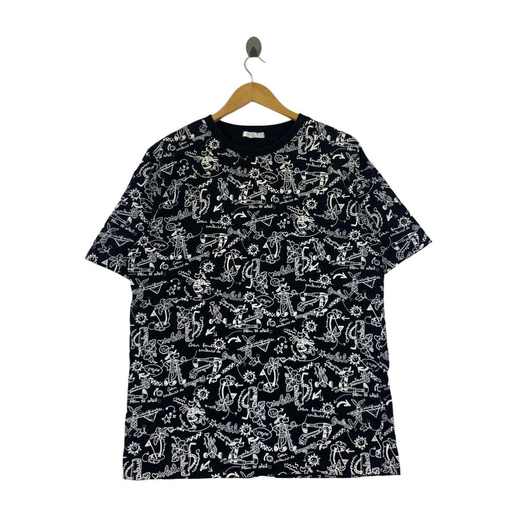Vintage CARTOON GOLF AOP Over Print Tee Shirt Top Comic Strip Art