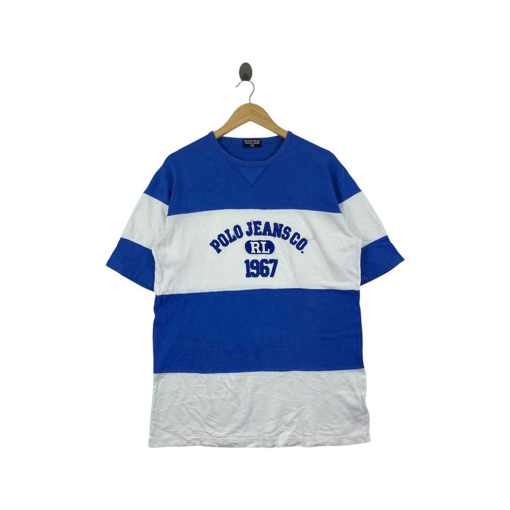 Vintage POLO JEANS CO 1966 Ralph Lauren RL Striped Tee Shirt Top Stadium Olympic