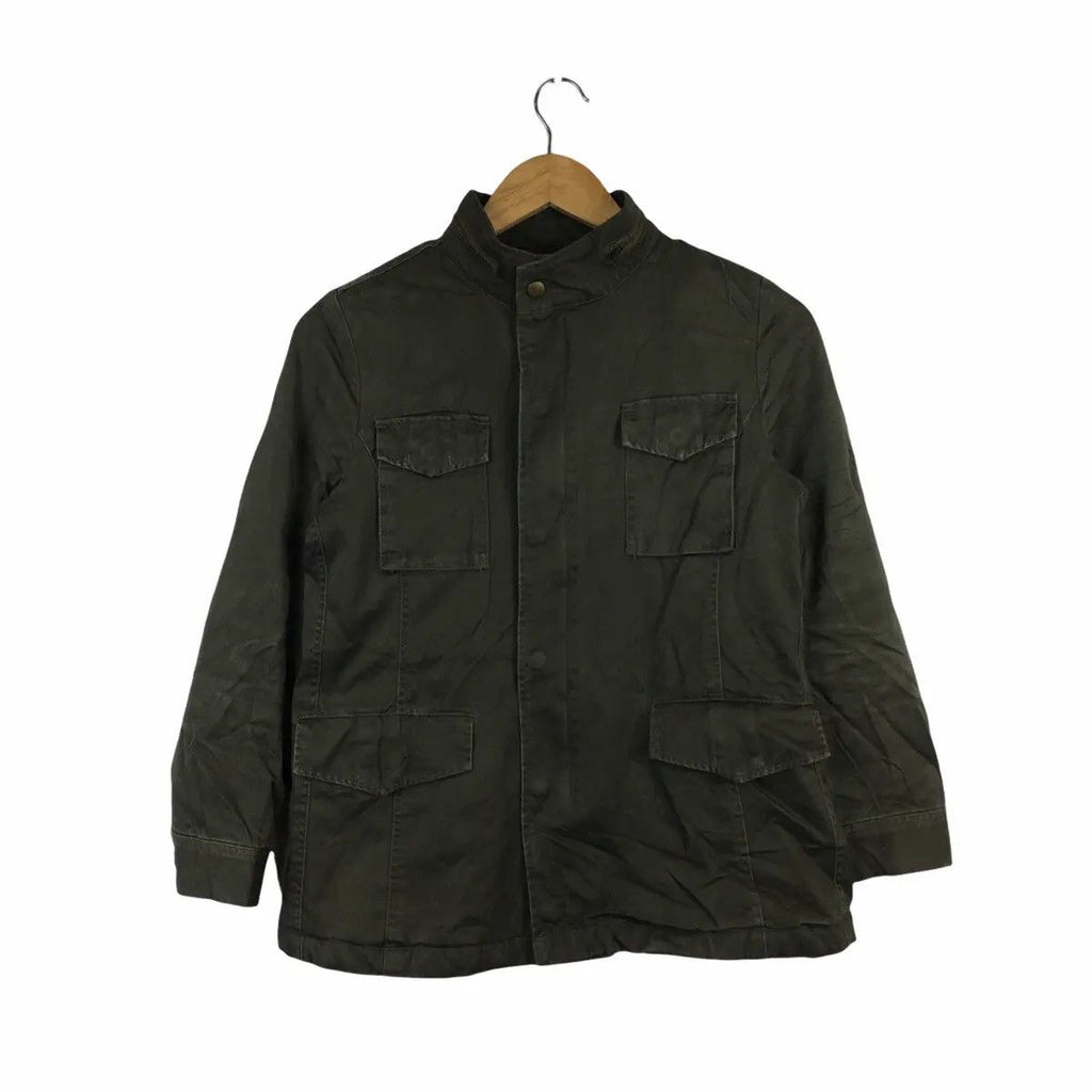 ADAM ET ROPE JAPAN Faux Fur Shearling Military Parka Trench Coat Windbreaker Jacket