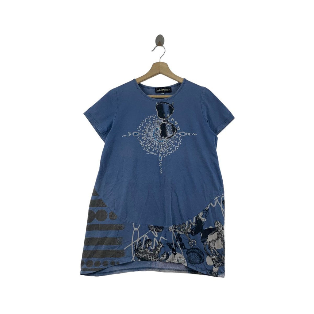 Vintage HIROKO KITAJUMA Pop Art Panting Tee Shirt Top Blouse Summer