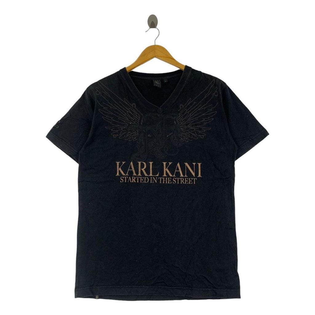 KARL KANI HIP HOP Live Life Rap Wings Tee Shirt Top Embossed Logo