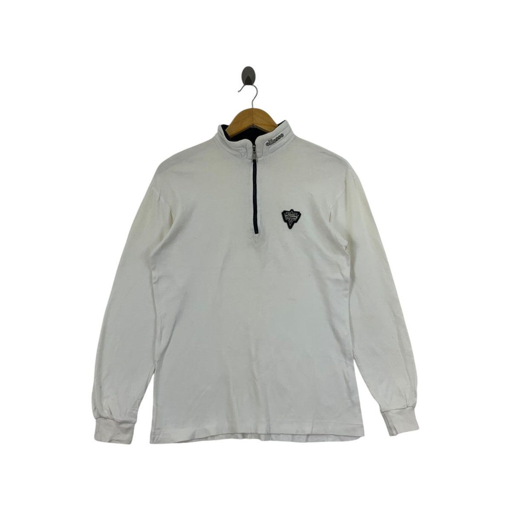 Vintage 90’ ELLESSE ITALIA x GOLDWIN JAPAN Sweater Tee Shirt Top Half Zipper