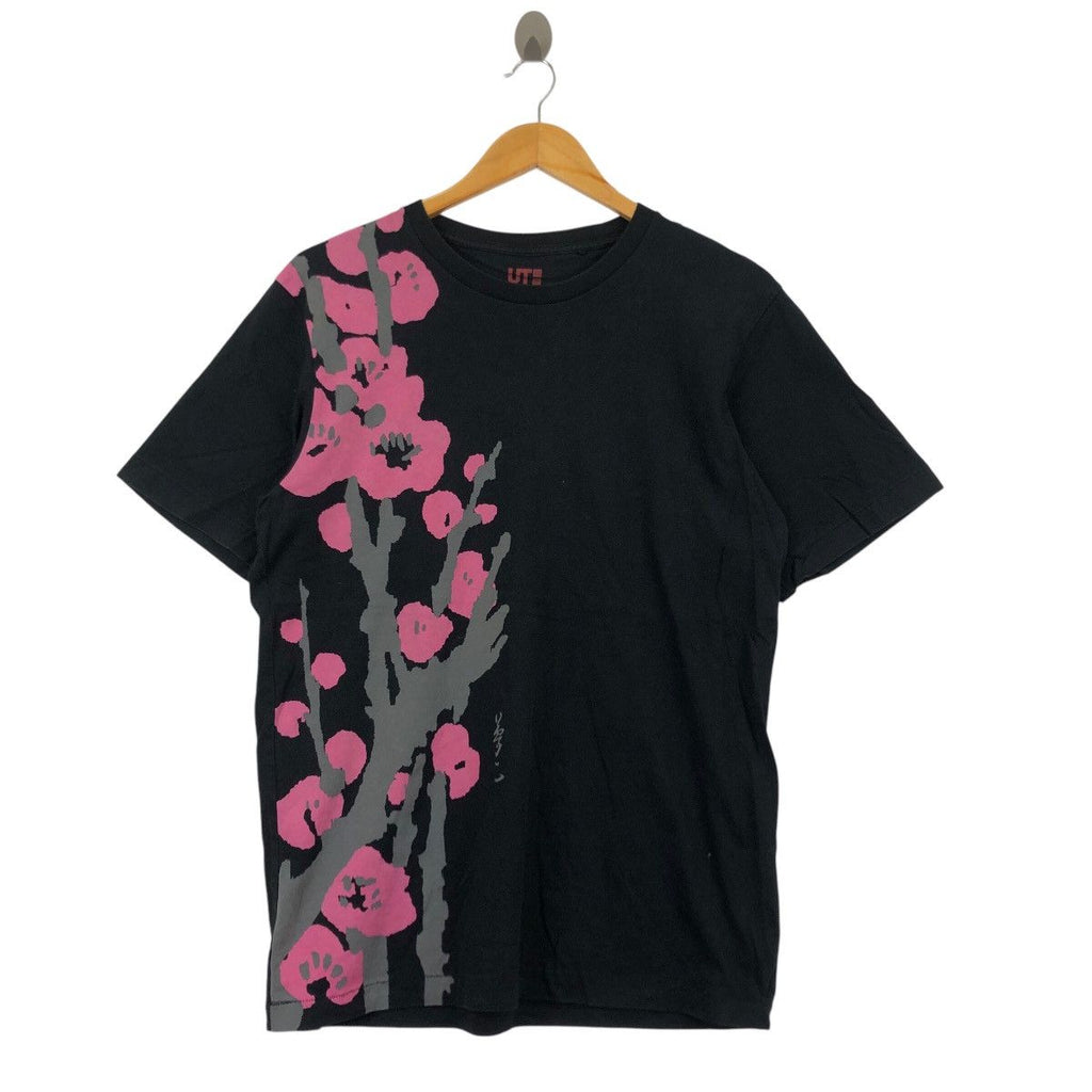 UNIQLO SAKURA CHERRY Blossom Floral Spring Tee Shirt Top Vacation Flower