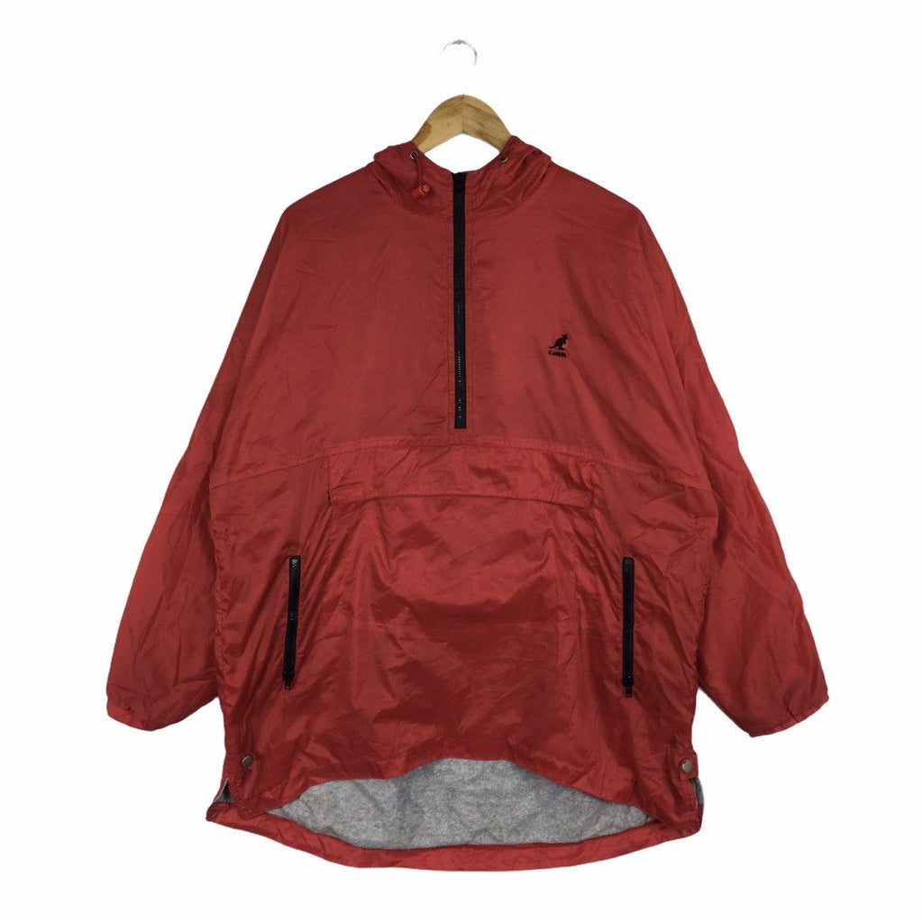 KANGOL ENGLAND Outdoor Anorak Windbreaker Jacket Hoodie Parka Fleece Lining