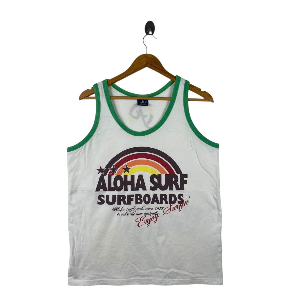 Vintage ALOHA SURF AUSTRALIA Enjoy Surfing Tank Top Tee Shirt