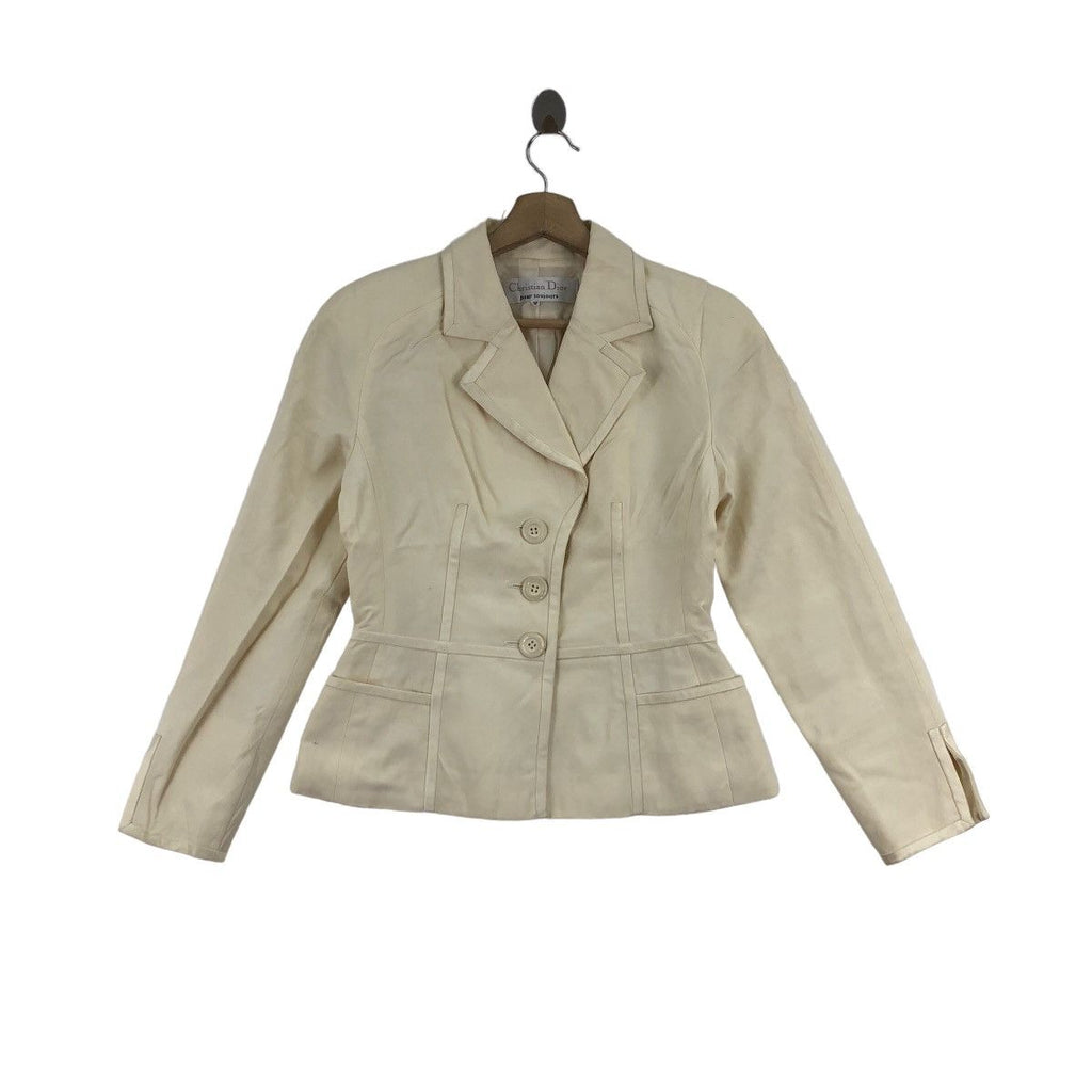 Vintage CHRISTIAN DIOR Pour Toujours Collection Tweed Jacket Coat Formal Suit Blazer