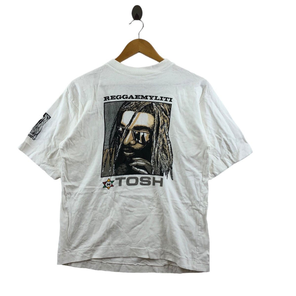 Vintage 90’ PETER TOSH REGGAE MYLITIS Song Tee Shirt Jamaica Legend Love Peace