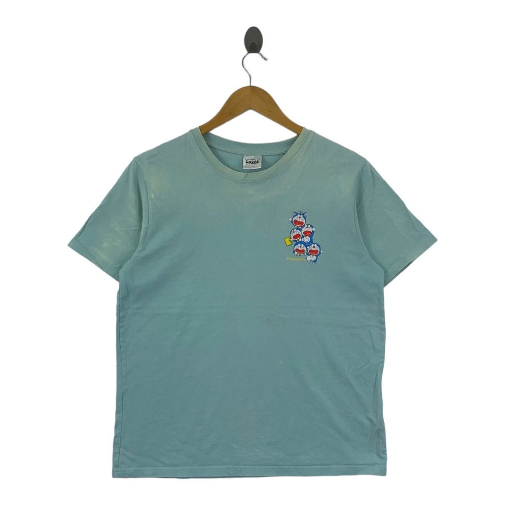GU x DORAEMON ANIME Natural Sun Faded Tee Shirt Top Movie Nobita Manga Japanese Cartoon