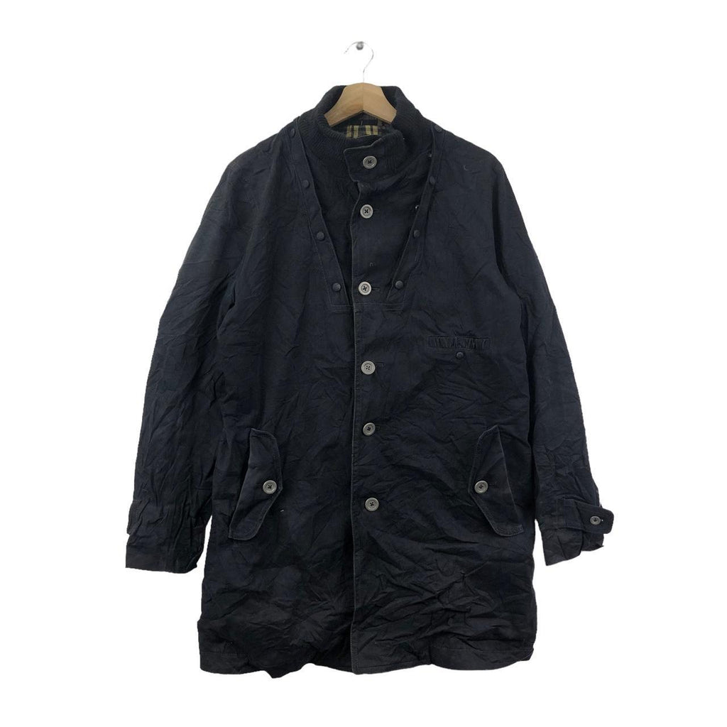 Vtg TOMORROWLAND KEMIT JAPAN Punk Rebel Trench Coat Heavy Jacket Windbreaker