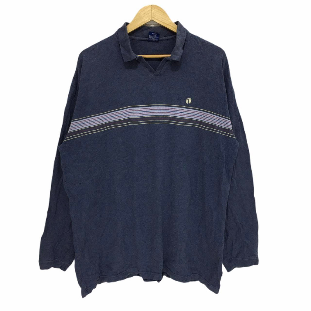 Vintage HANG TEN Dark Blue Colour Sweatshirt Made In USA Zip Sweater Pullover Jumper