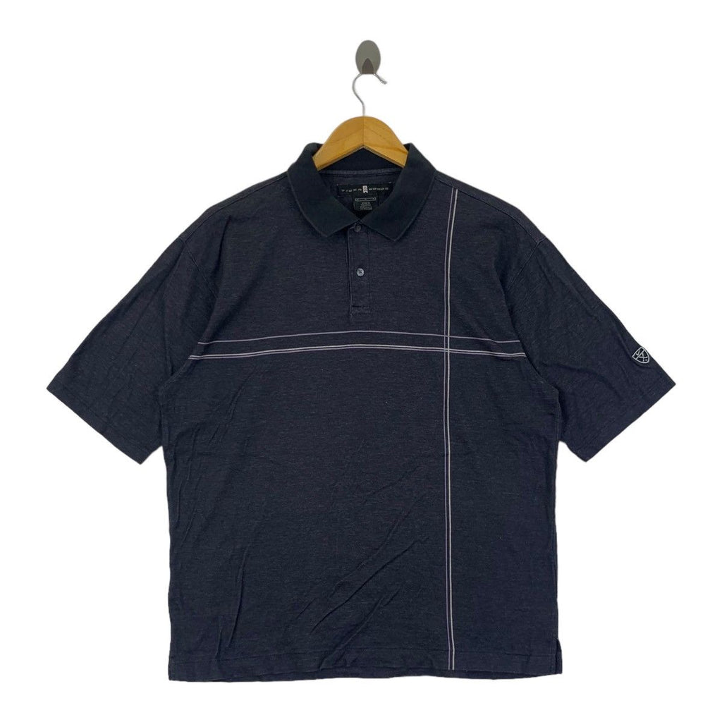 Vintage NIKE TIGER WOODS Collection Golf Polo Tee Shirt Top World Champion