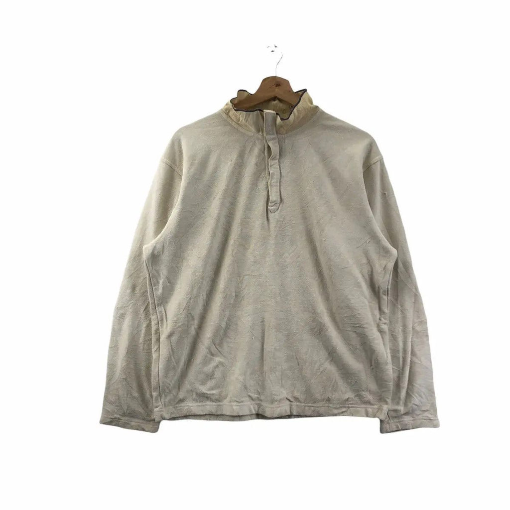 Vintage CHAPS RALPH LAUREN Beige Fleece Jacket Minimalist Design