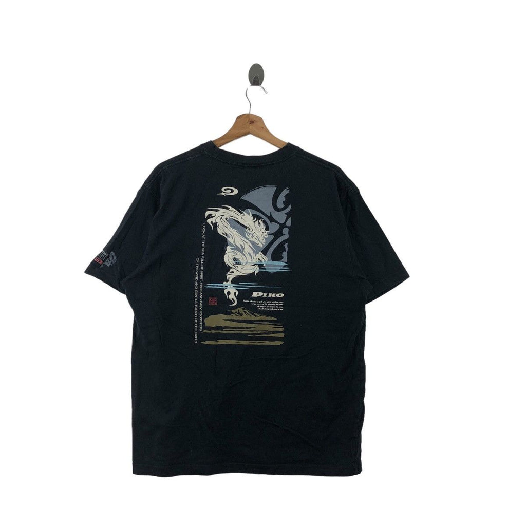 Vintage PIKO PURE HAWAII Surf Dragon Spirit Tee Shirt Top Beach Summer