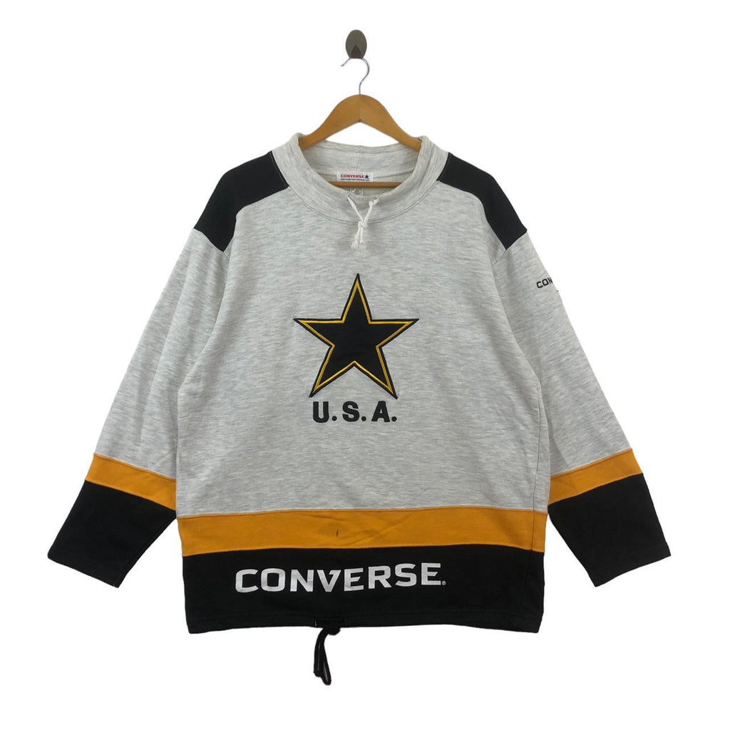 Vintage 90’ CONVERSE USA ALL STAR Baggy Oversized Sweatshirt Sweater Pullover Jumper
