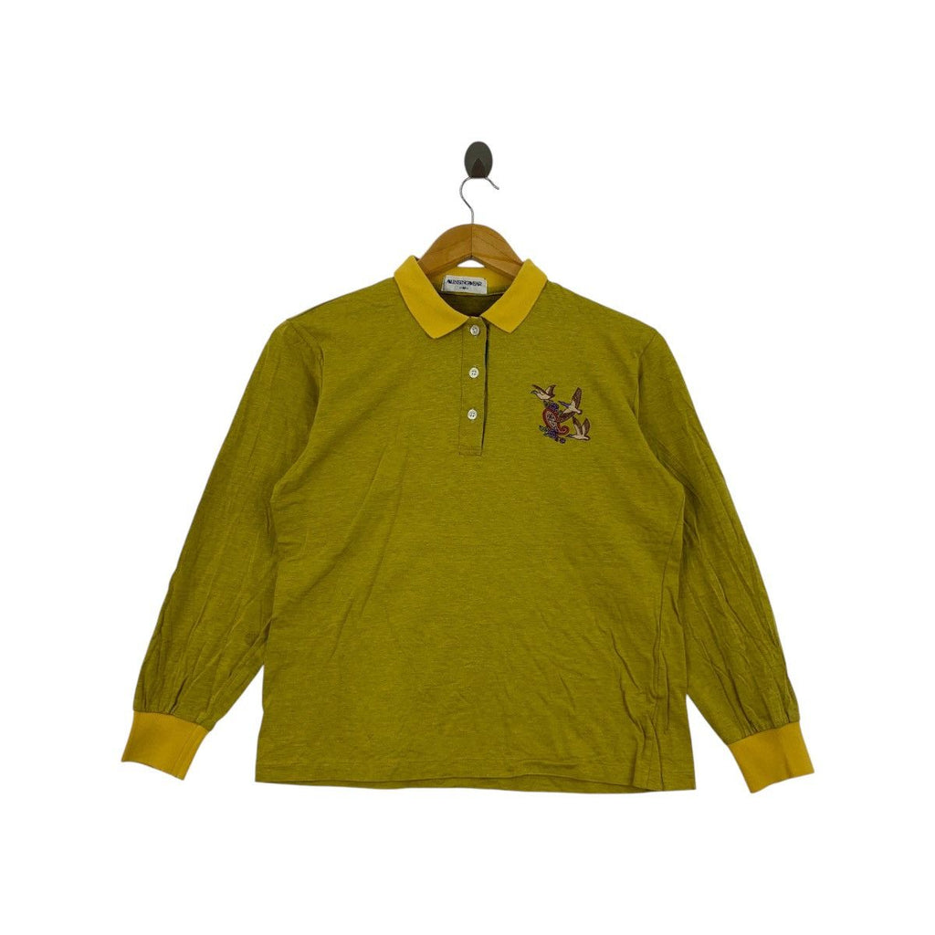 Vintage 90’ GRAND SLAM MUNSINGWEAR Bird Tee Shirt Top Polo Golf Long Sleeve