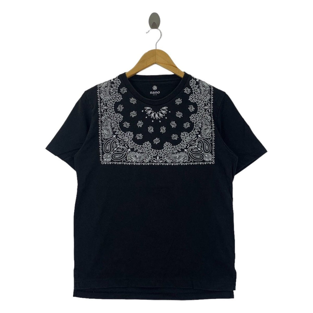 NANO UNIVERSE JAPAN Paisley Fifth Column Tee Shirt Top Streetwear