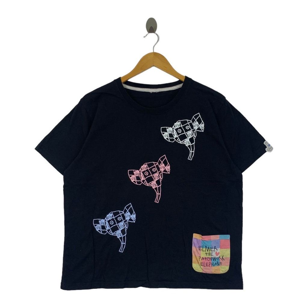 ELMER CARTOON The Patchwork Elephant Tee Shirt Top Comic