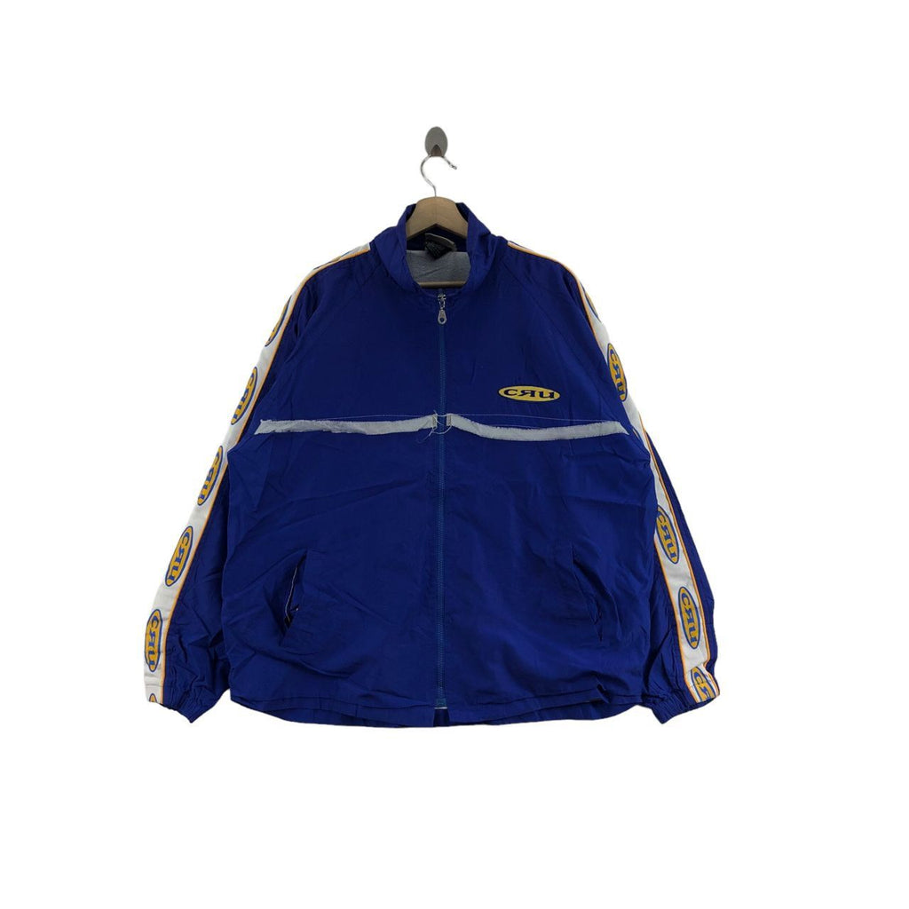 Vintage CRU SKATEBOARD STREETWEAR Made In USA Jacket Side Tape Windbreaker