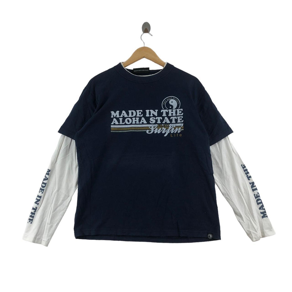 Vintage TOWN COUNTRY T&C Enjoy Surfing Life Tee Shirt Top Raglan