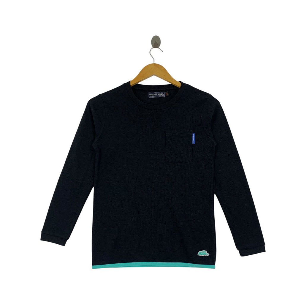 KRIFF MAYER HEARTFUL Embossed Logo Waffle Tee Shirt Top Plain Long Sleeve