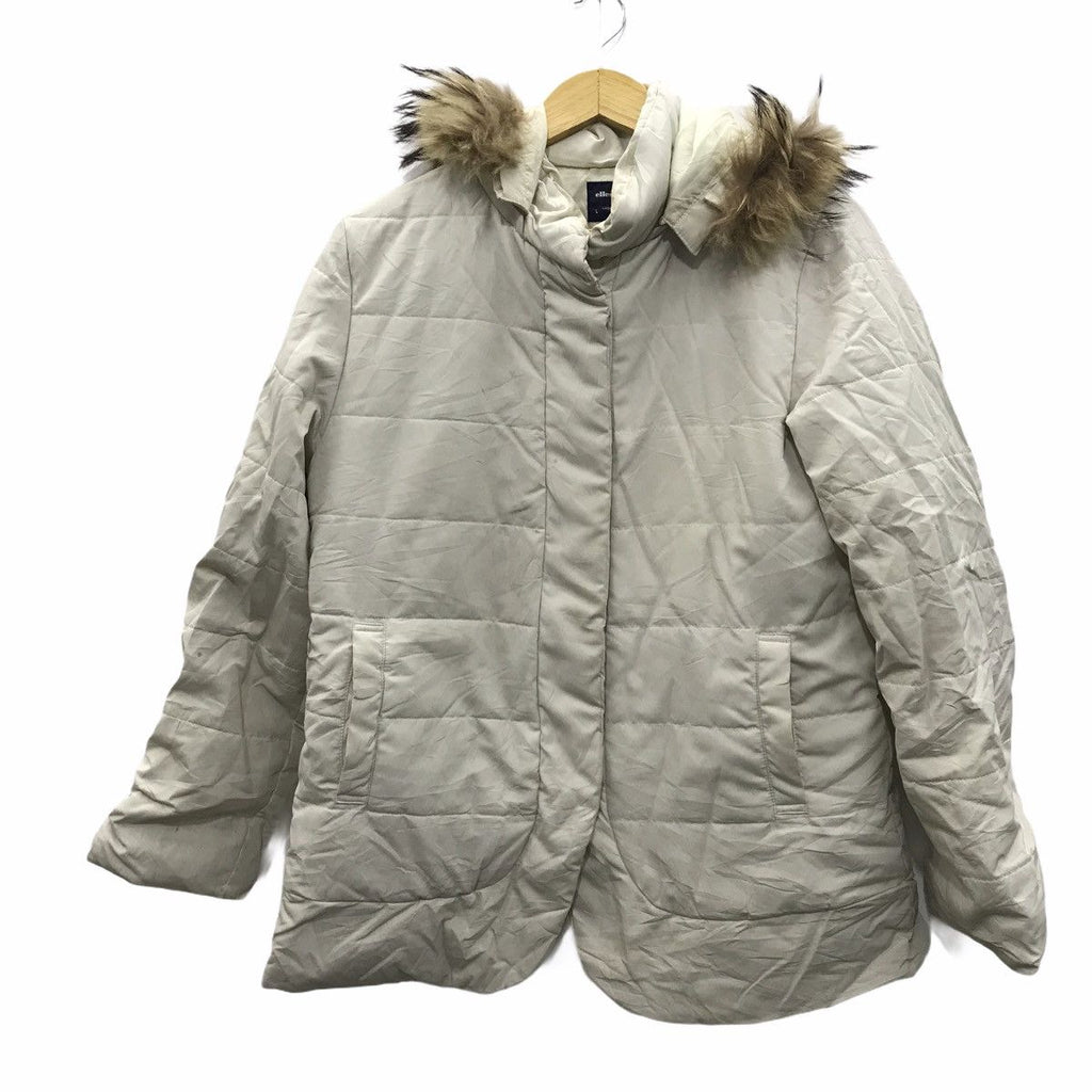 Vintage ELLESSE PERUGIA ITALIA Faux Fur Puffer Parka Jacket Winter Ski Windbreaker