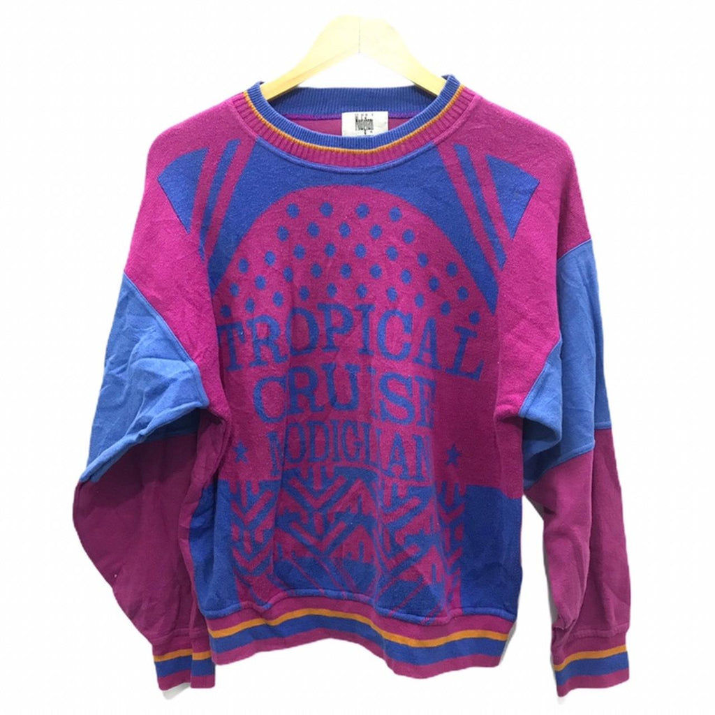 Vintage MODIGLIANI Pop Art Big Logo Tropica Cruise Mogdilan Sweatshirt Sweater Pullover Jumper