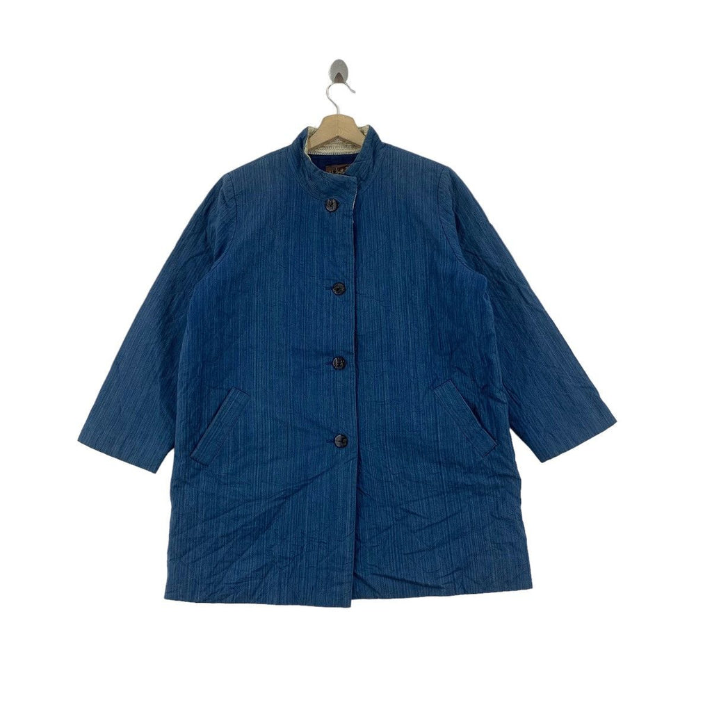 Vintage 90’ JAPAN NATURAL INDIGO Pure Dye Park Jacket Coat Trench Parka