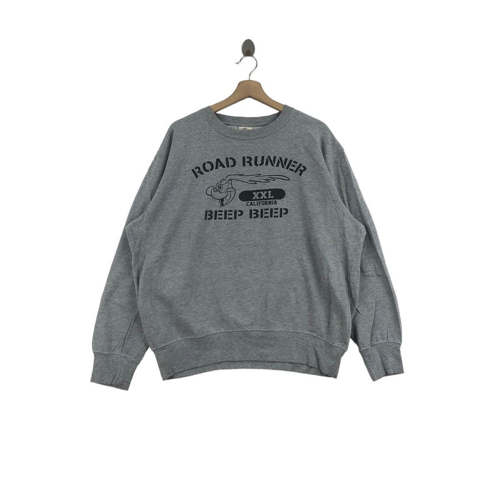 Vintage LOONEY TUNES Road Runner Cartoon Sweatshirt Crewneck Sweater Pullover Jumper