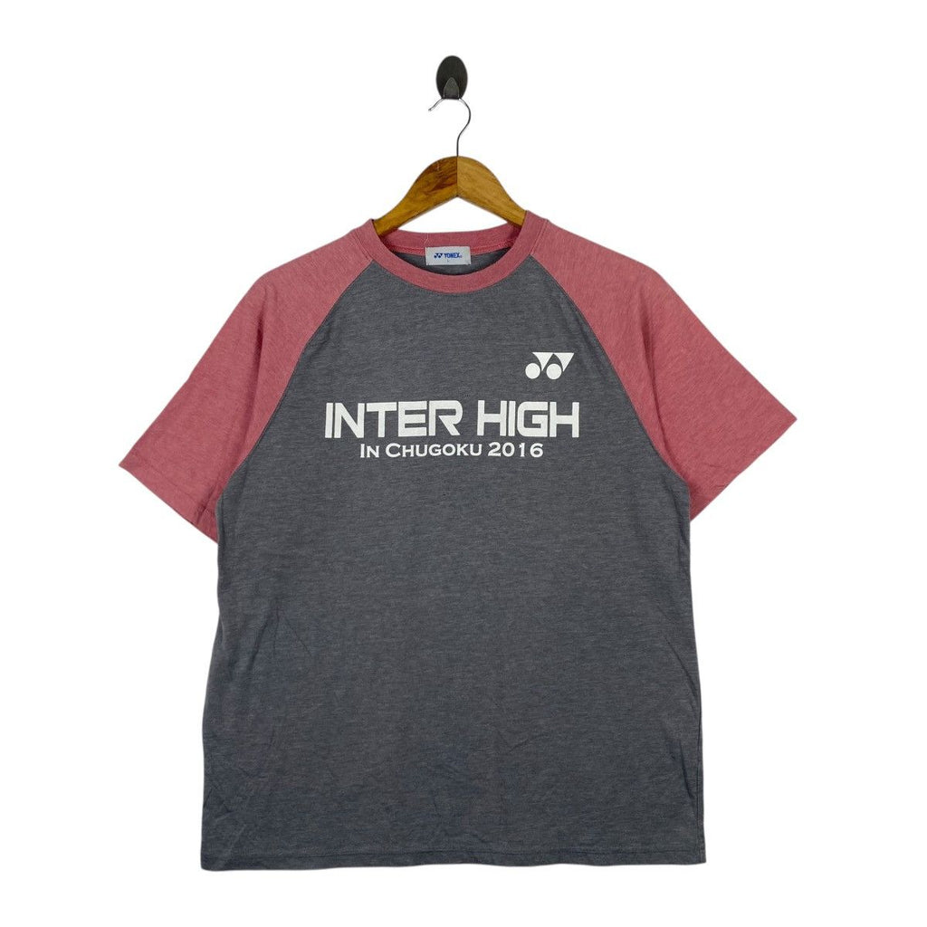 YONEX JAPAN CHUGOKU Inter High School Tournament Tee Shirt Top Collegiate Badminton
