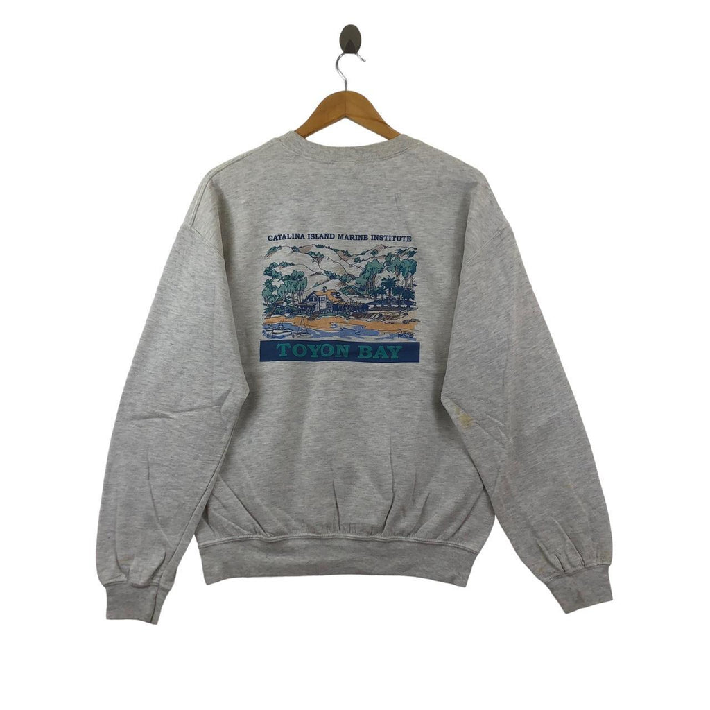Vintage 90’ CATALINA ISLAND MARINE INSTITUTE Toyon Bay Sweatshirt Sweater Pullover Jumper