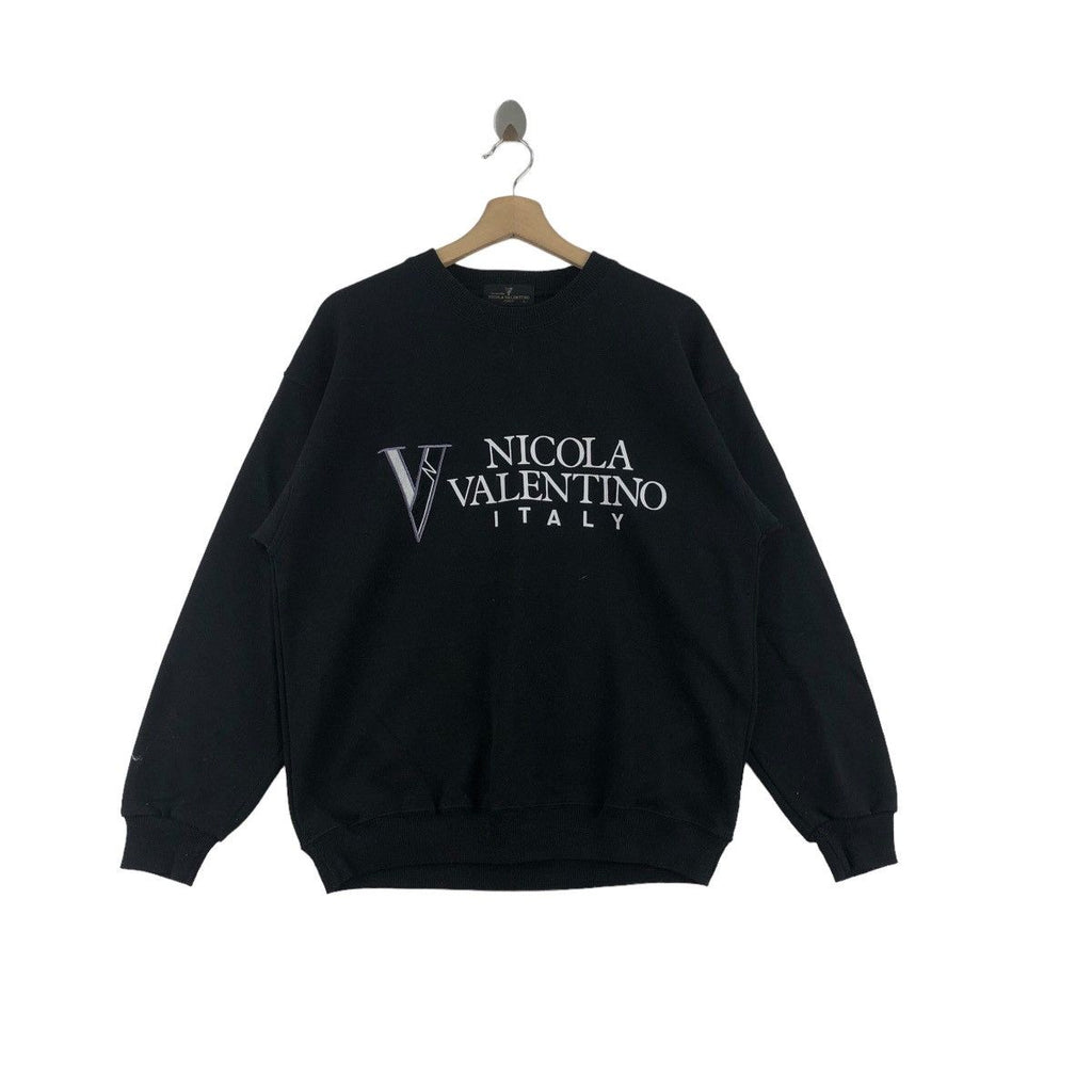 Vintage NICOLA VALENTINO ITALY Embossed Sweatshirt Sweater Pullover Jumper