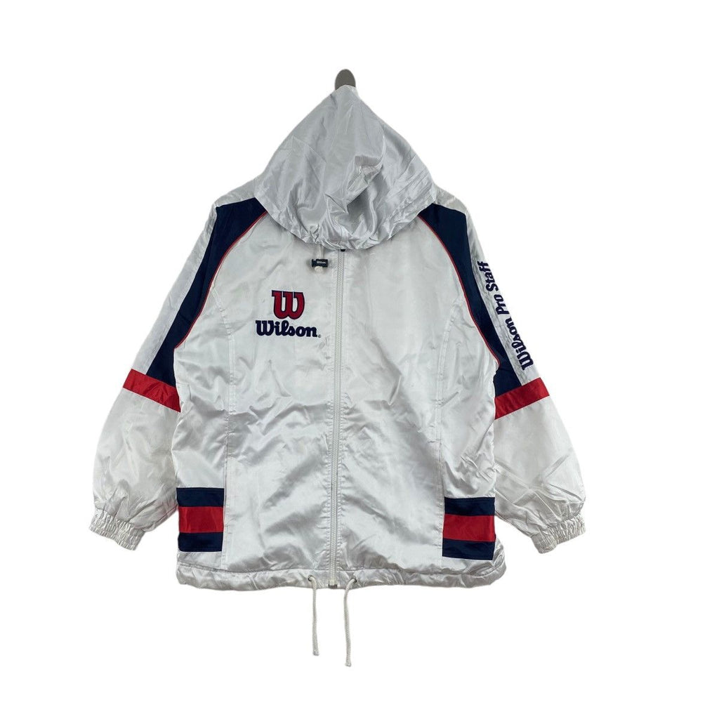 Vintage 90’ WILSON PRO STAFF Tennis Jacket Windbreaker Hoodie All Condition Gear