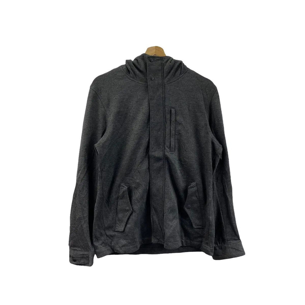 NANO UNIVERSE JAPAN Grey Minimalist Design Jacket Hoodie Windbreaker Sweater