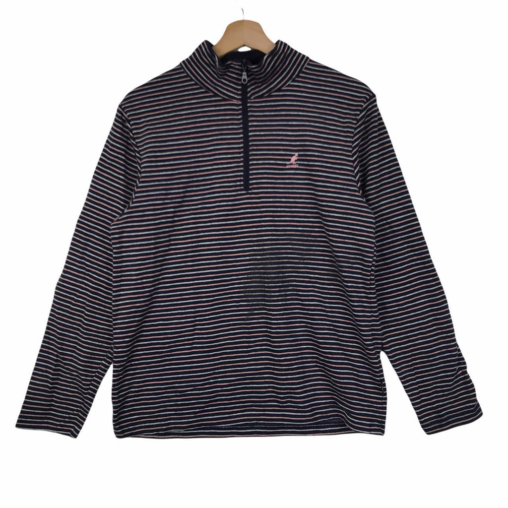Vtg KANGOL SPORTS UK Striped Sweater Sweatshirt Crewneck Pullover