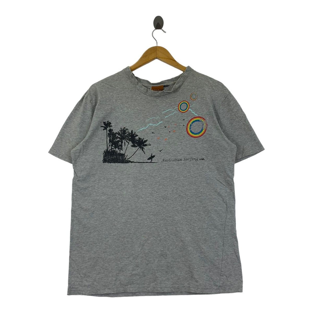 Vintage AUSTRALIAN WAY SURFING Art Tee Shirt Top Beach Summer Vacation