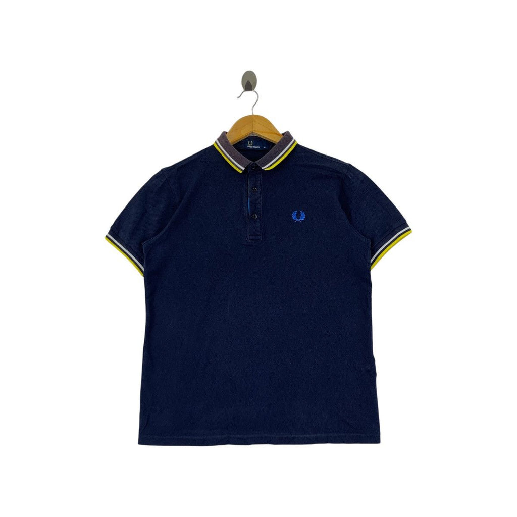 FRED PERRY LONDON Twin Tipped Laurel Wreath Polo Tee Shirt Top Collar Embossed Logo