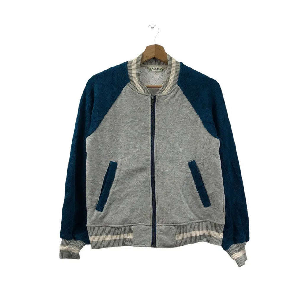 BEAMS HEARTS JAPAN Collection Cardigan Baseball Jacket Sweater Zipper Varsity