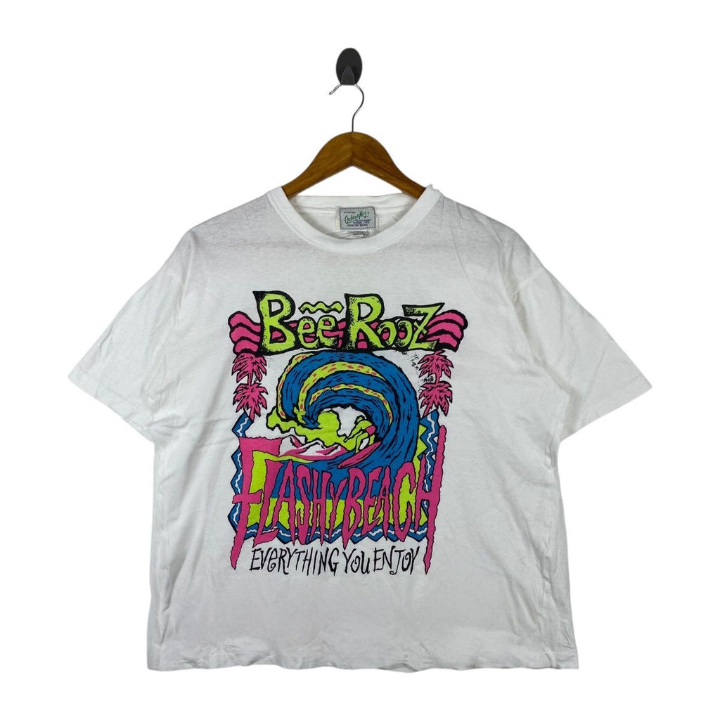 BEE ROOZ FLASHY BEACH Art Surf Illustration Tee Shirt Top Everything You Enjoy Vacation