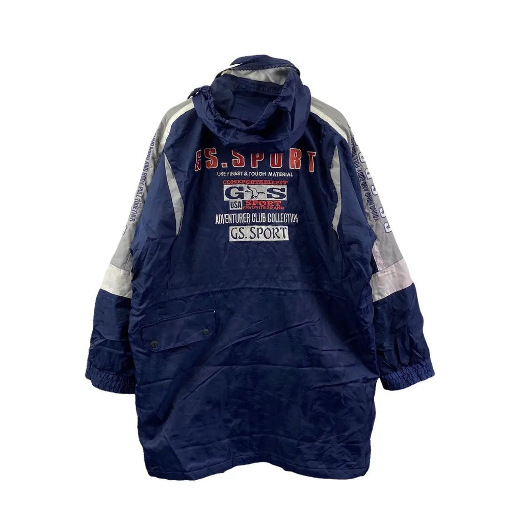 Vintage GS. SPORTS USA Adventurer Club Coach Jacket Parka Hoodie Sweater Windbreaker