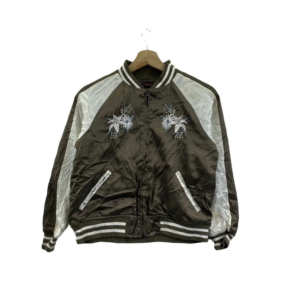 LOVE TOXIC JAPAN Sukajan Floral Embroidery Jacket Sweater Windbreaker Souvenir